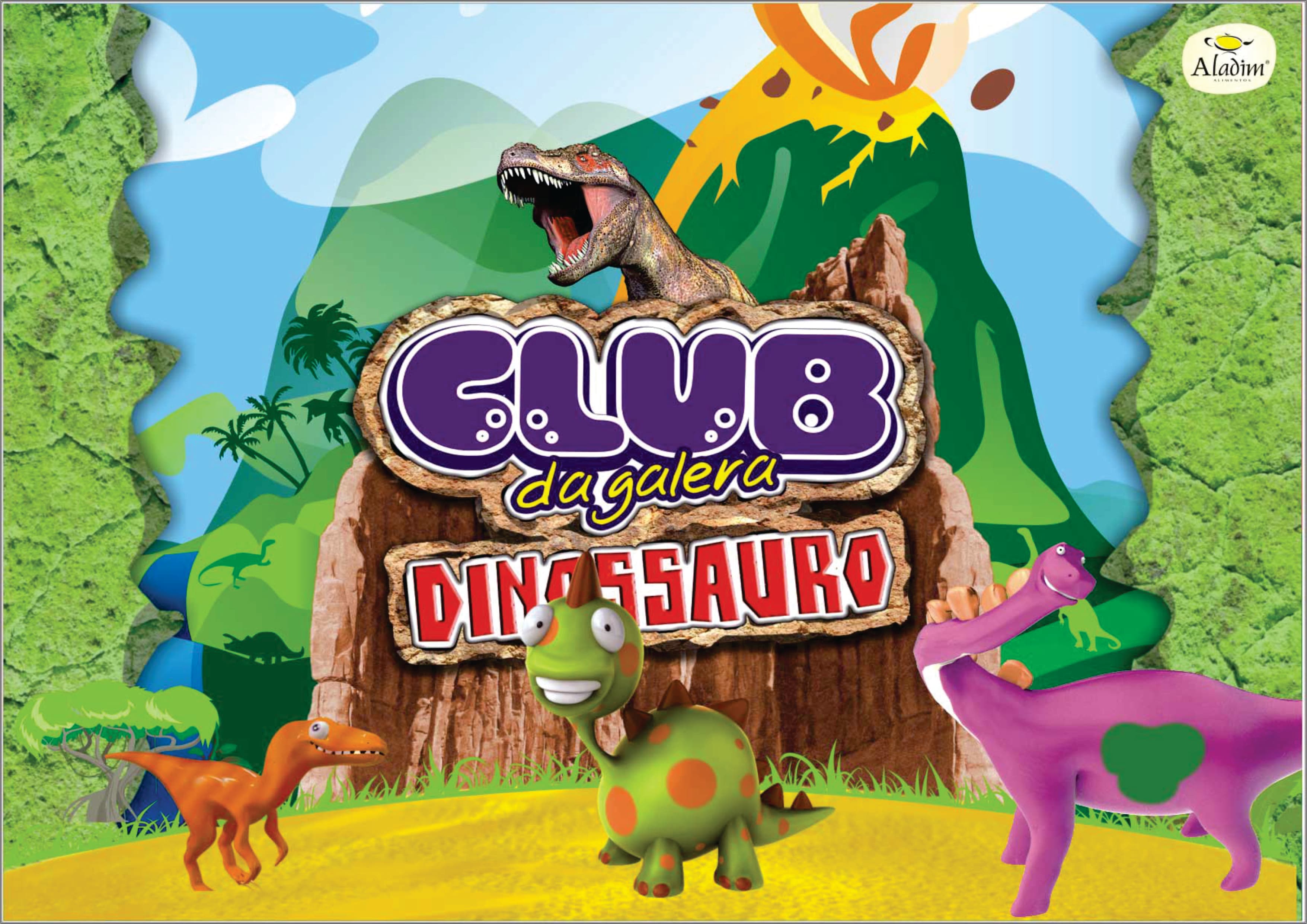 Chicle de bola Club da Galera Dinossauro