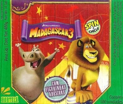 Chicle de Bola Spin Madagascar 3