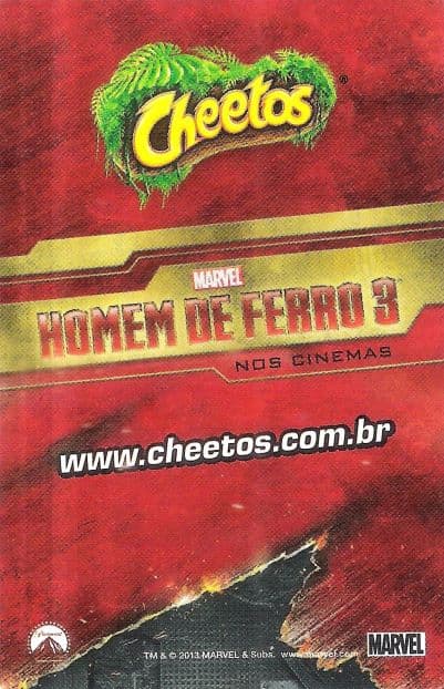 Capa do álbum Elma Chips Cards Homem de Ferro 3