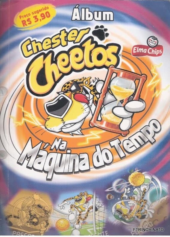 Capa do álbum Elma Chips Cards Chester Cheetos na Máquina do Tempo
