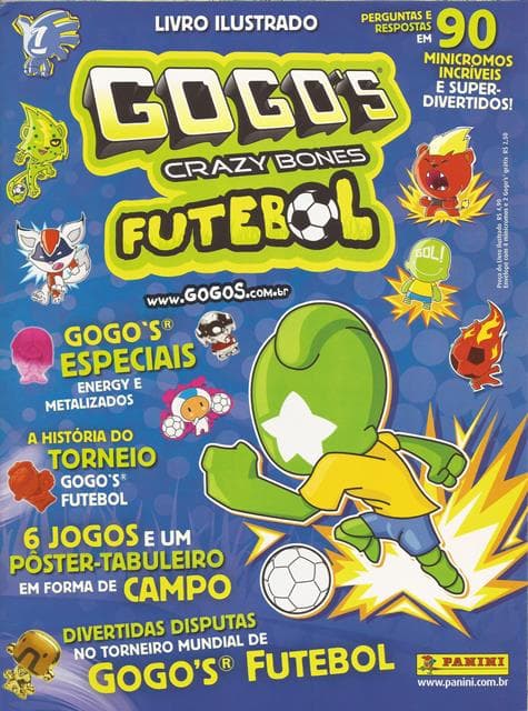 Capa do álbum Gogo's Crazy Bones Futebol - Bonecos