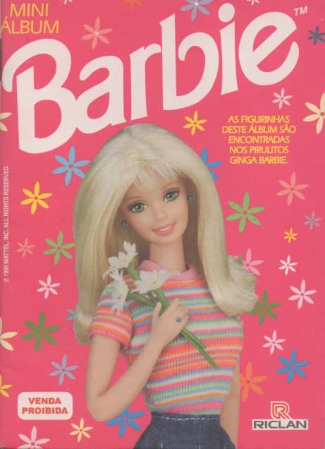 Capa do álbum Pirulitos Ginga - Mini Álbum Barbie