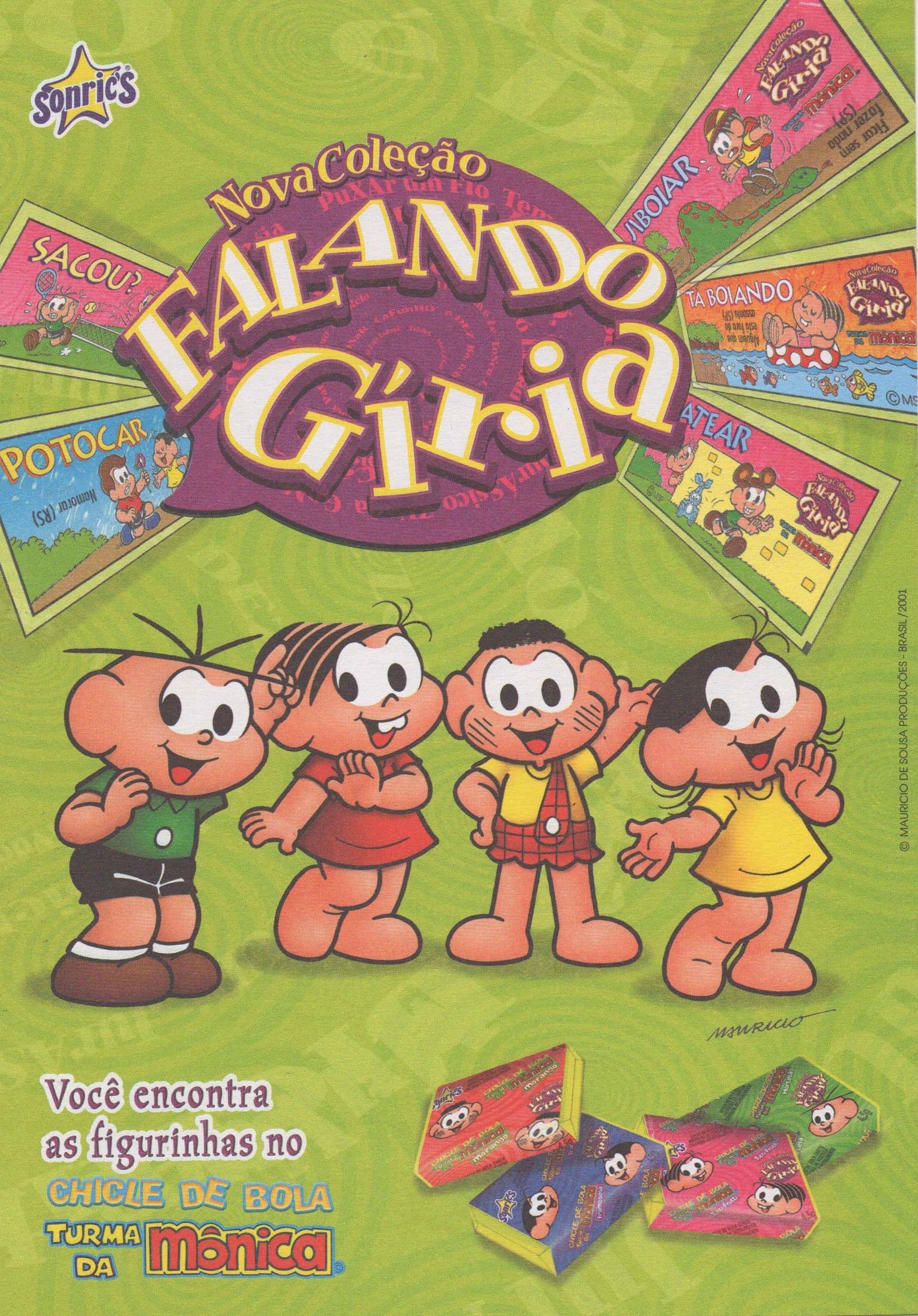Capa do álbum Chicle de Bola Sonrics Turma da Mônica Falando Gíria