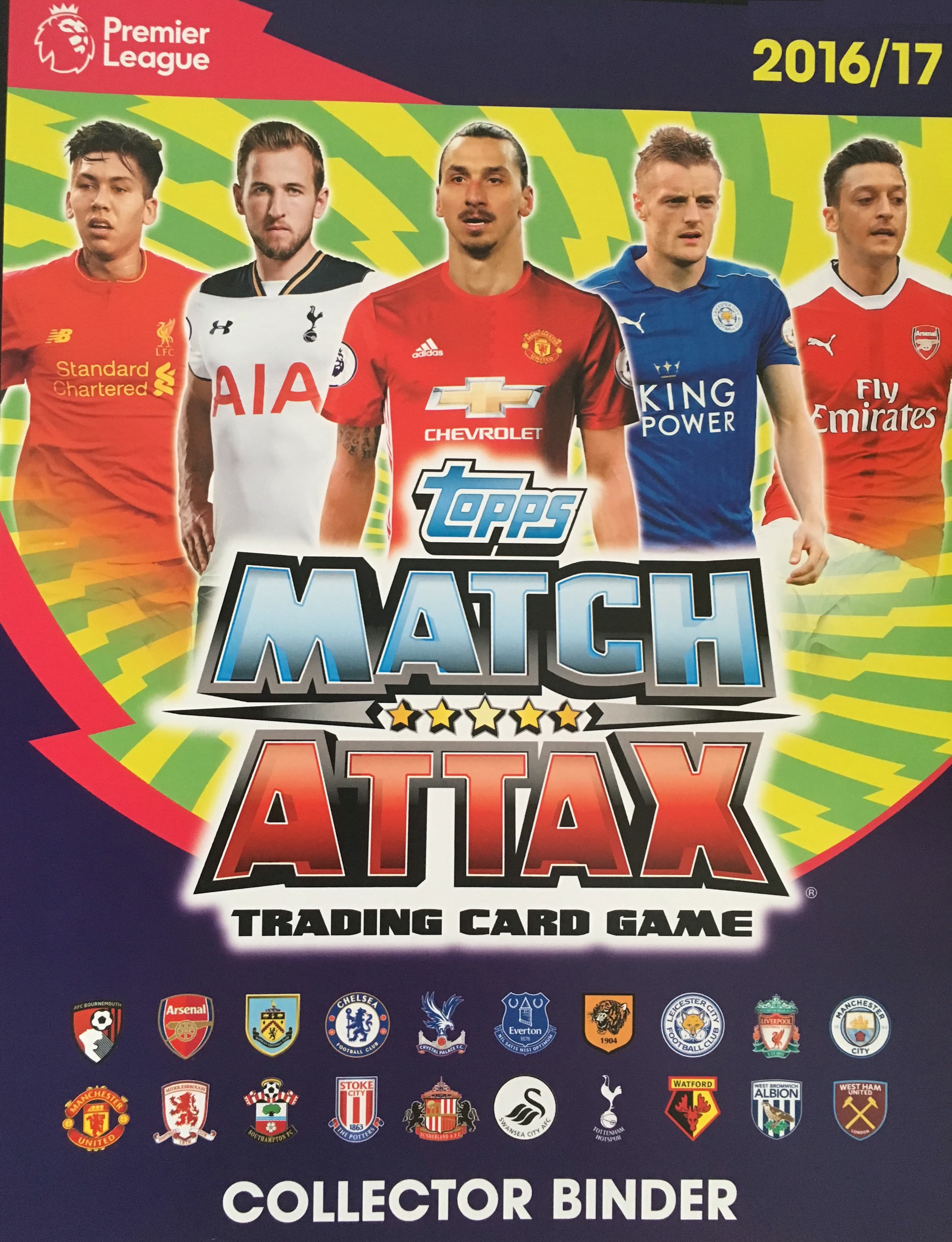 Capa do álbum Match Attax Premier League 2016/2017 - Cards