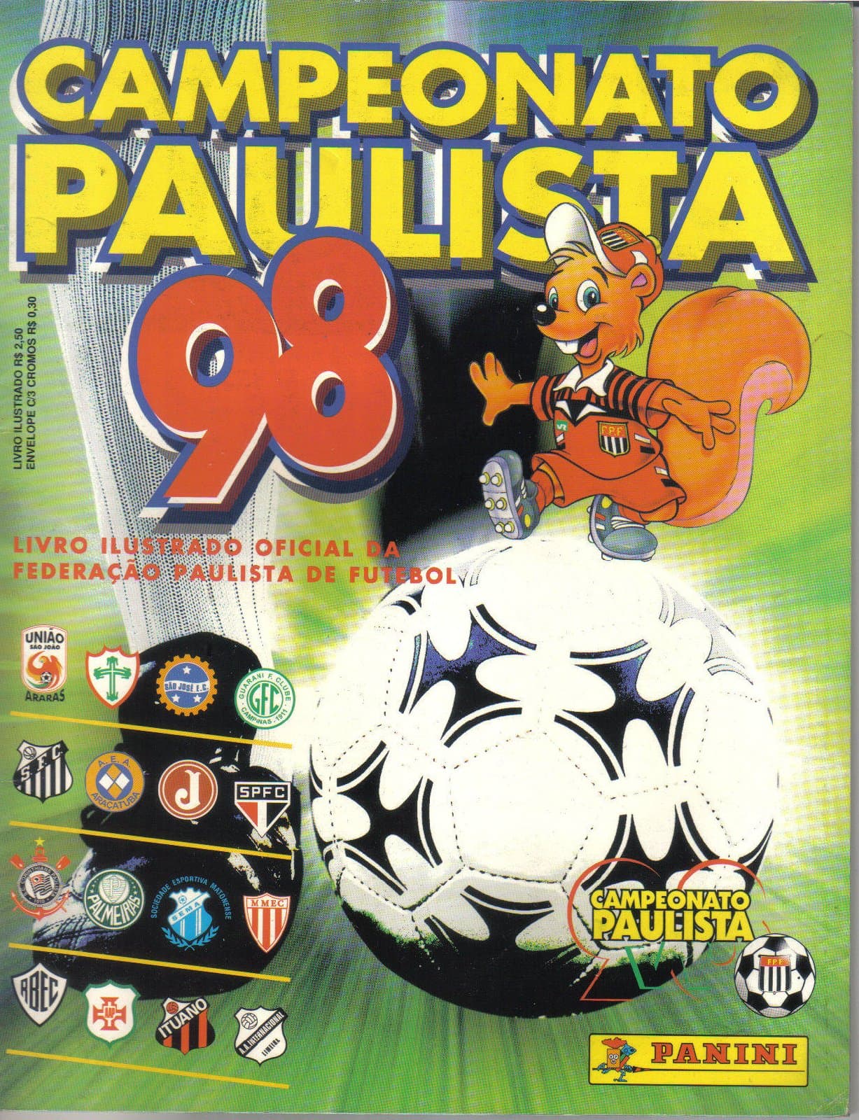 Capa do álbum Campeonato Paulista 1998