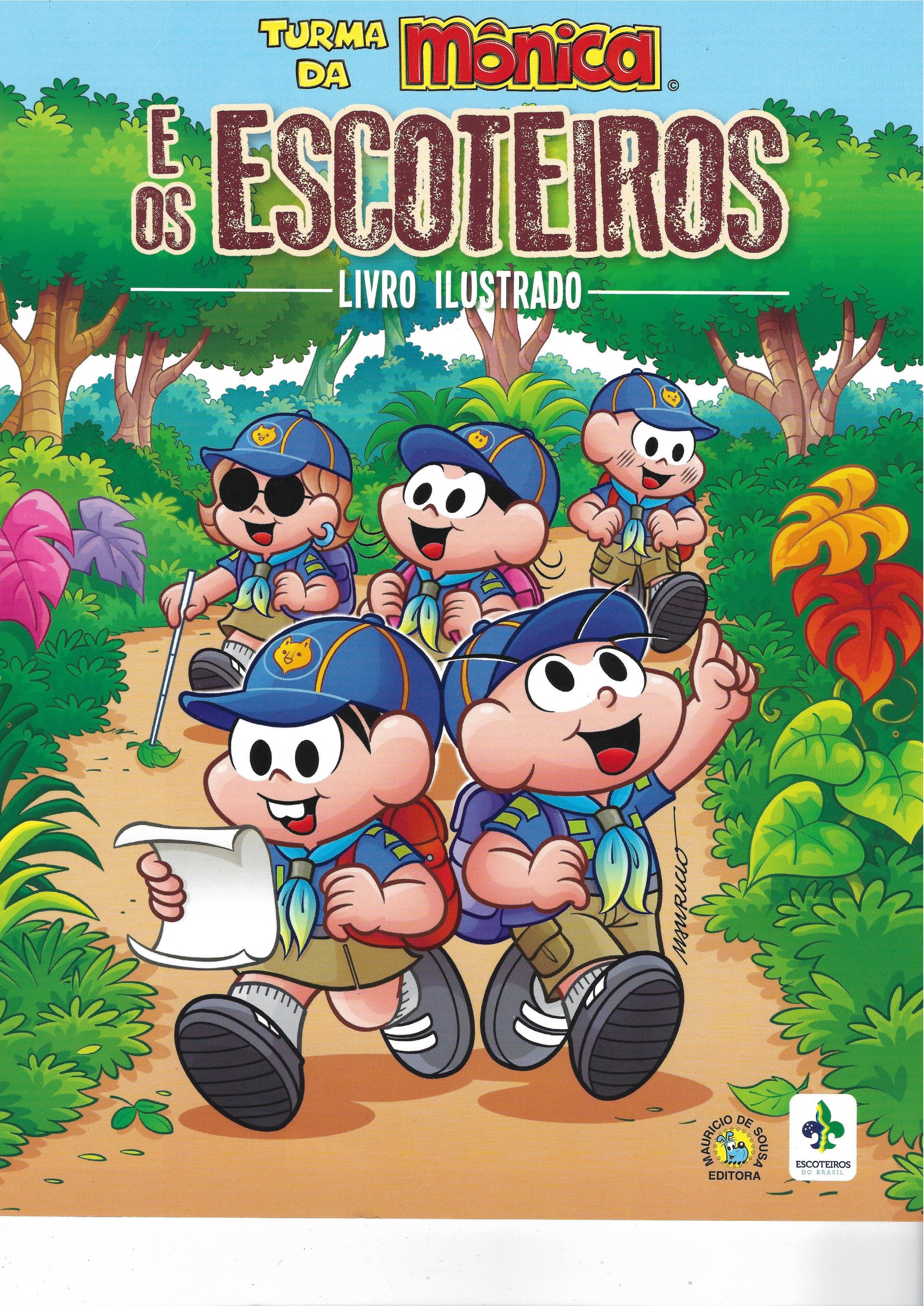 Capa do álbum Turma da Mônica e os Escoteiros