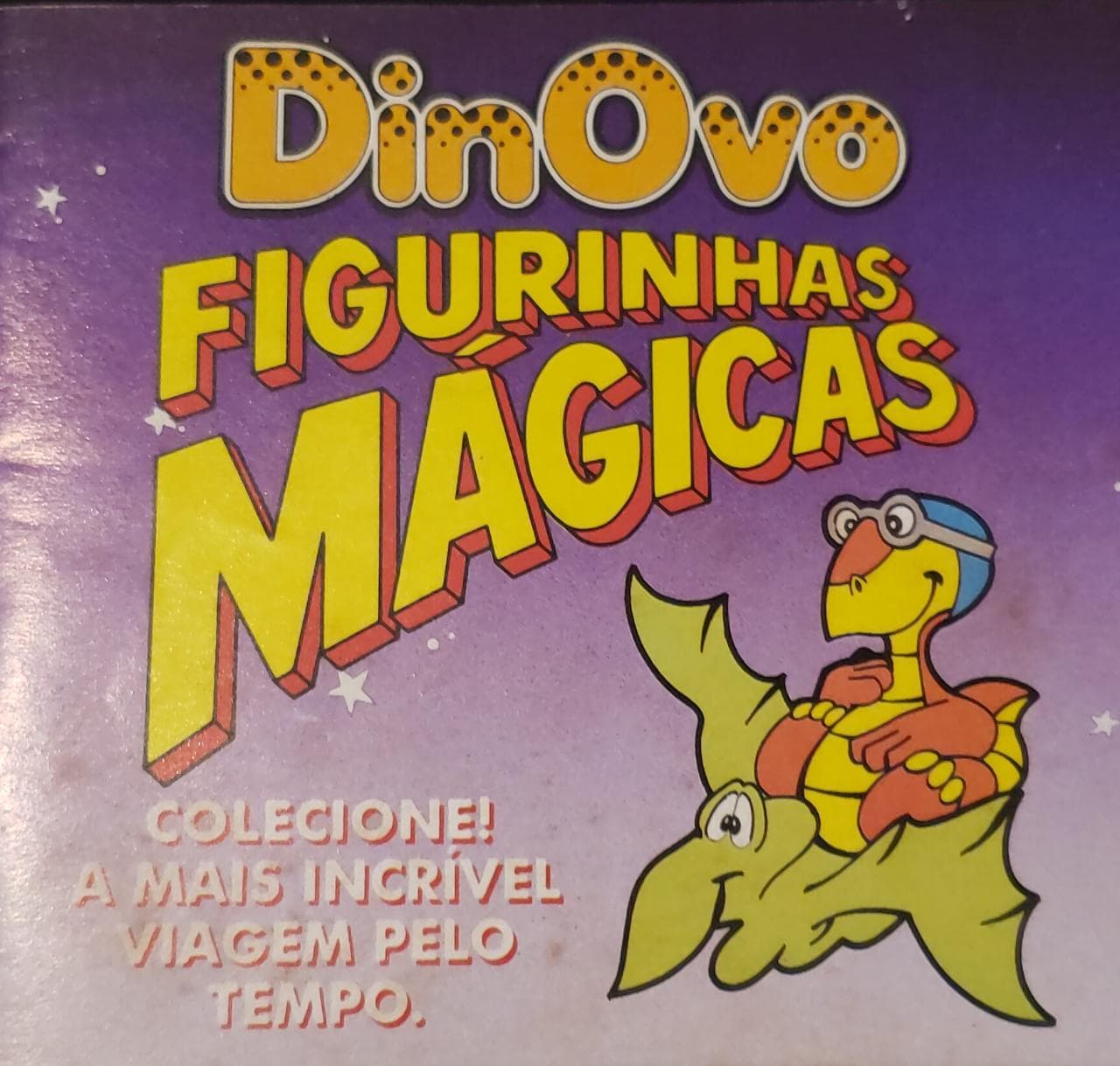 Capa do álbum Chicle de Bola DinOvo Figurinhas mágicas