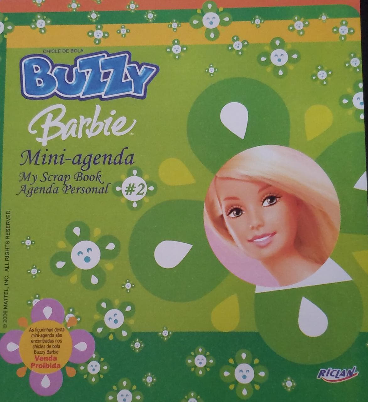 Capa do álbum Chicle de Bola Buzzy Barbie Miniagenda 2