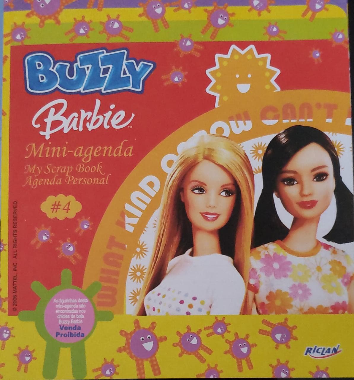 Capa do álbum Chicle de Bola Buzzy Barbie Miniagenda 4
