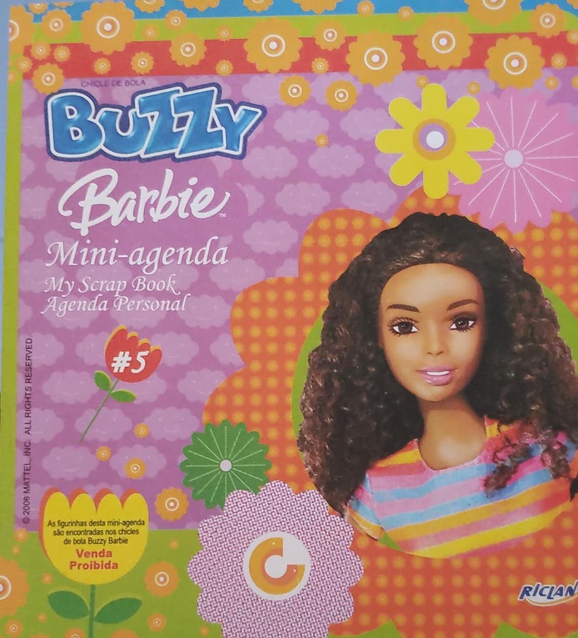 Capa do álbum Chicle de Bola Buzzy Barbie Miniagenda 5
