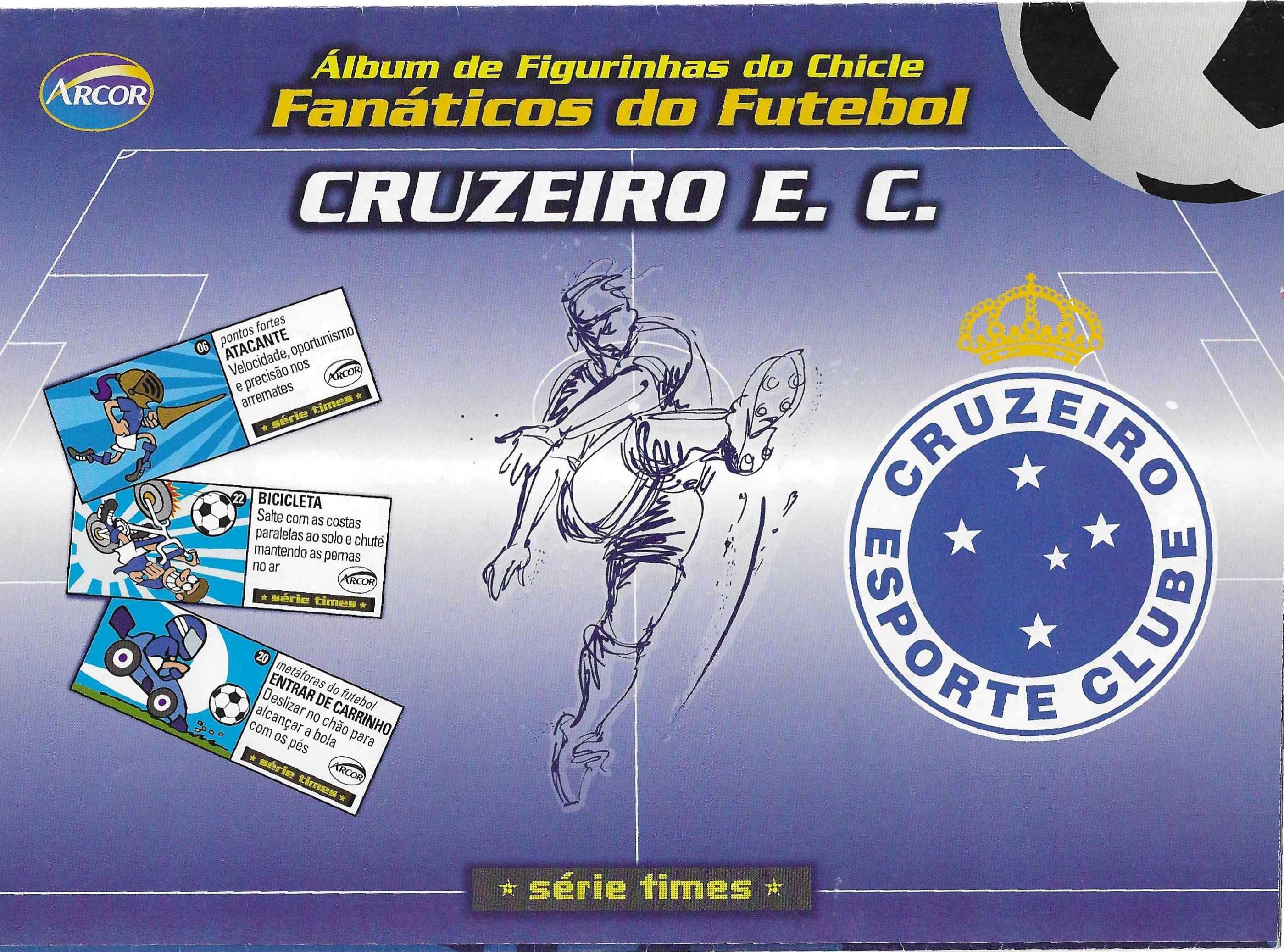 Capa do álbum Chicle de Bola Arcor Fanáticos do Futebol - Cruzeiro E.C.