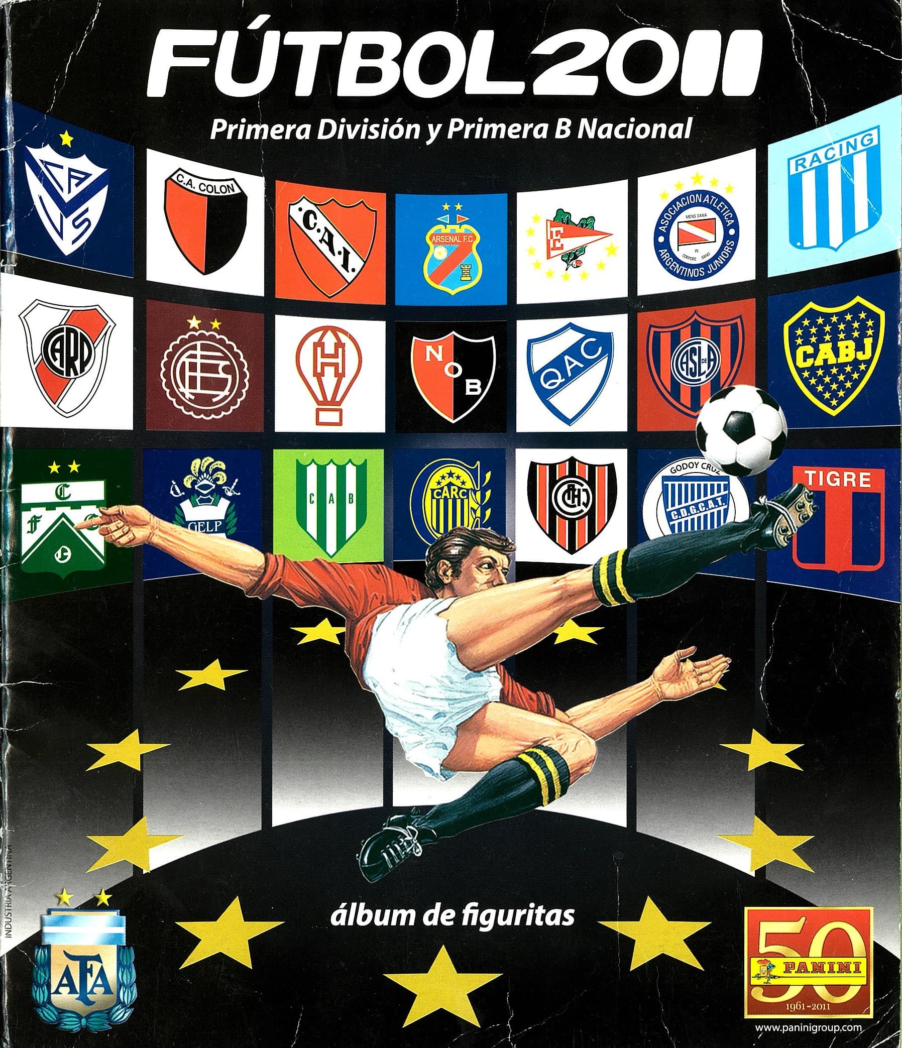 Capa do álbum Futbol 2011  Argentina - Primera Division Y Primera B Nacional
