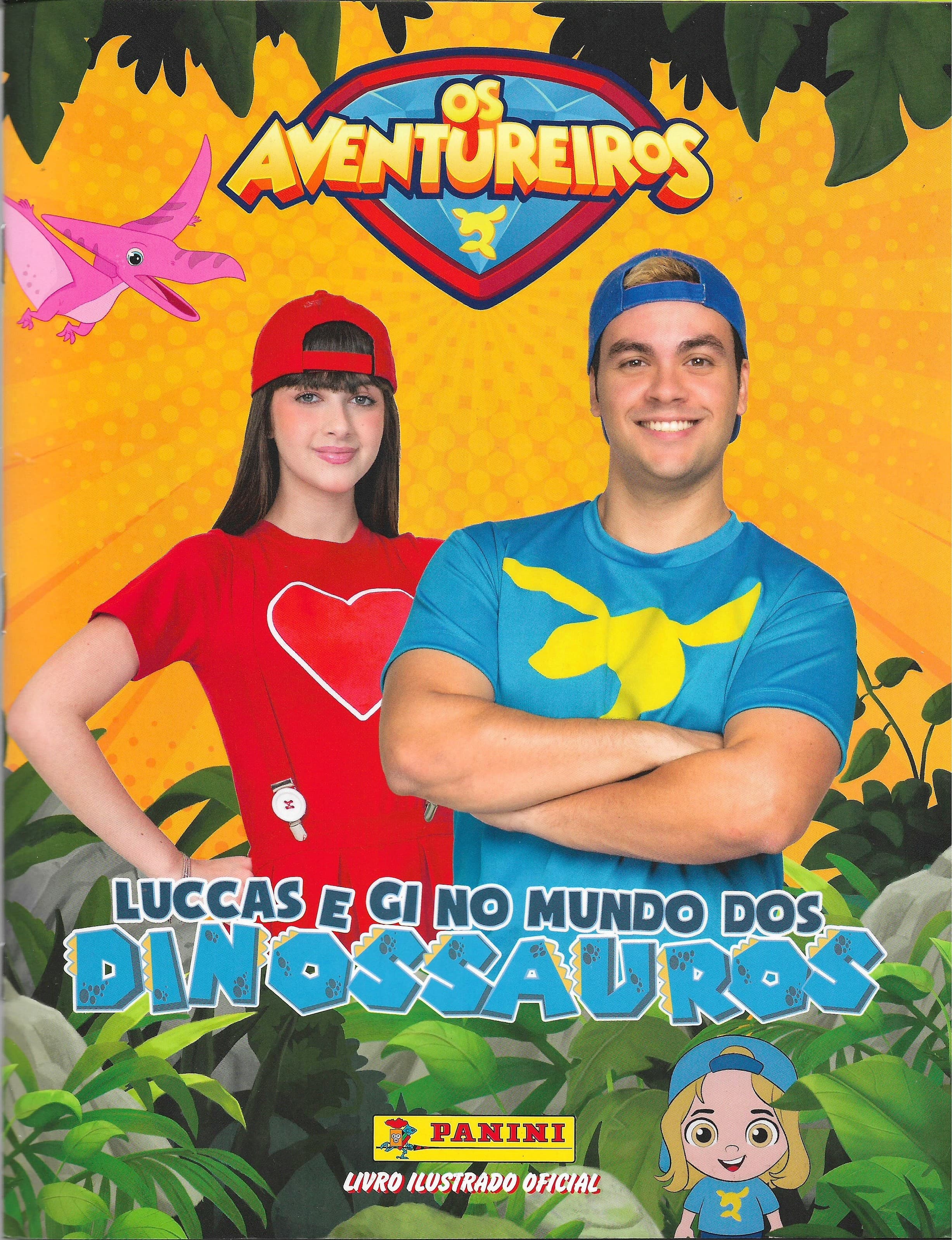 Capa do álbum Luccas e Gi no Mundo dos Dinossauros
