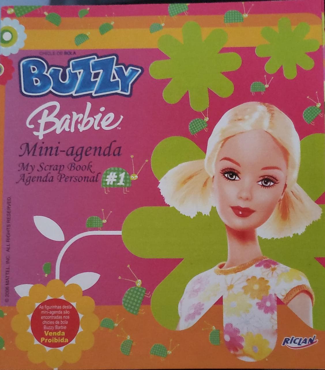 Capa do álbum Chicle de Bola Buzzy Barbie Miniagenda 1
