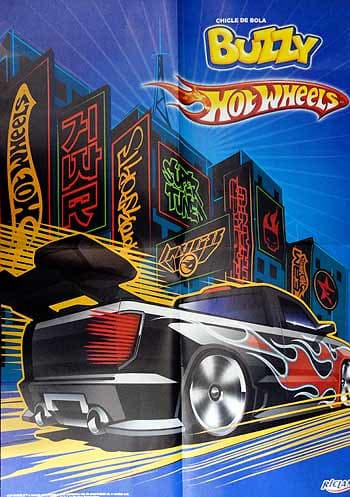 Capa do álbum Chicle de Bola Buzzy Hot Wheels 2009