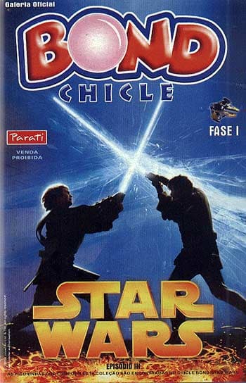 Capa do álbum Chicle de Bola Bond Star Wars Episódio III