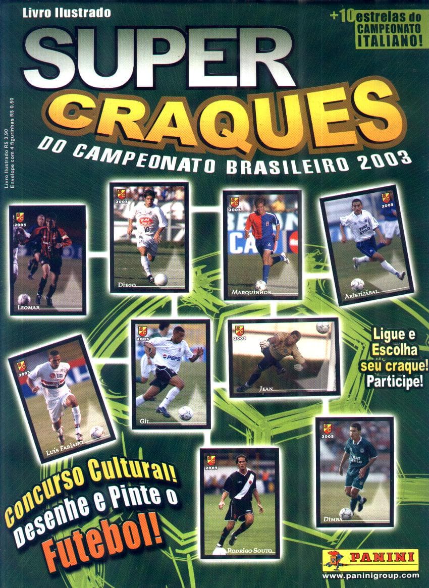 Capa do álbum Super Craques do Campeonato Brasileiro 2003