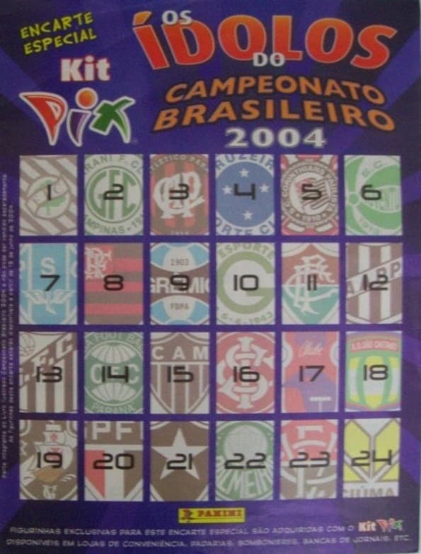 Capa do álbum Ídolos do Campeonato Brasileiro 2004