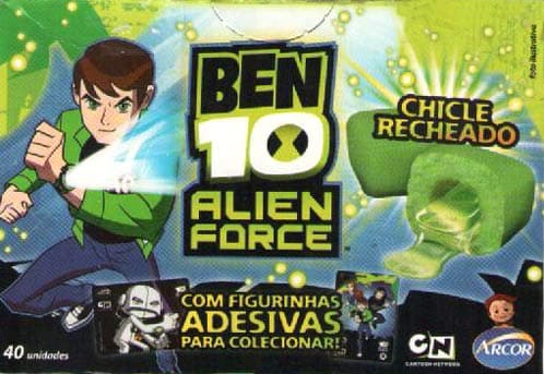Capa do álbum Chicle de Bola Arcor Ben 10 Alien Force