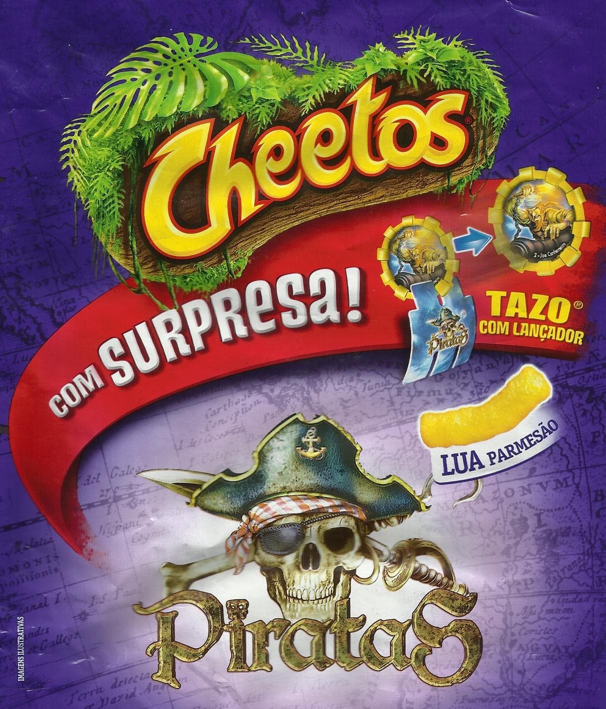Capa do álbum Elma Chips Cheetos com Surpresa Tazos Piratas