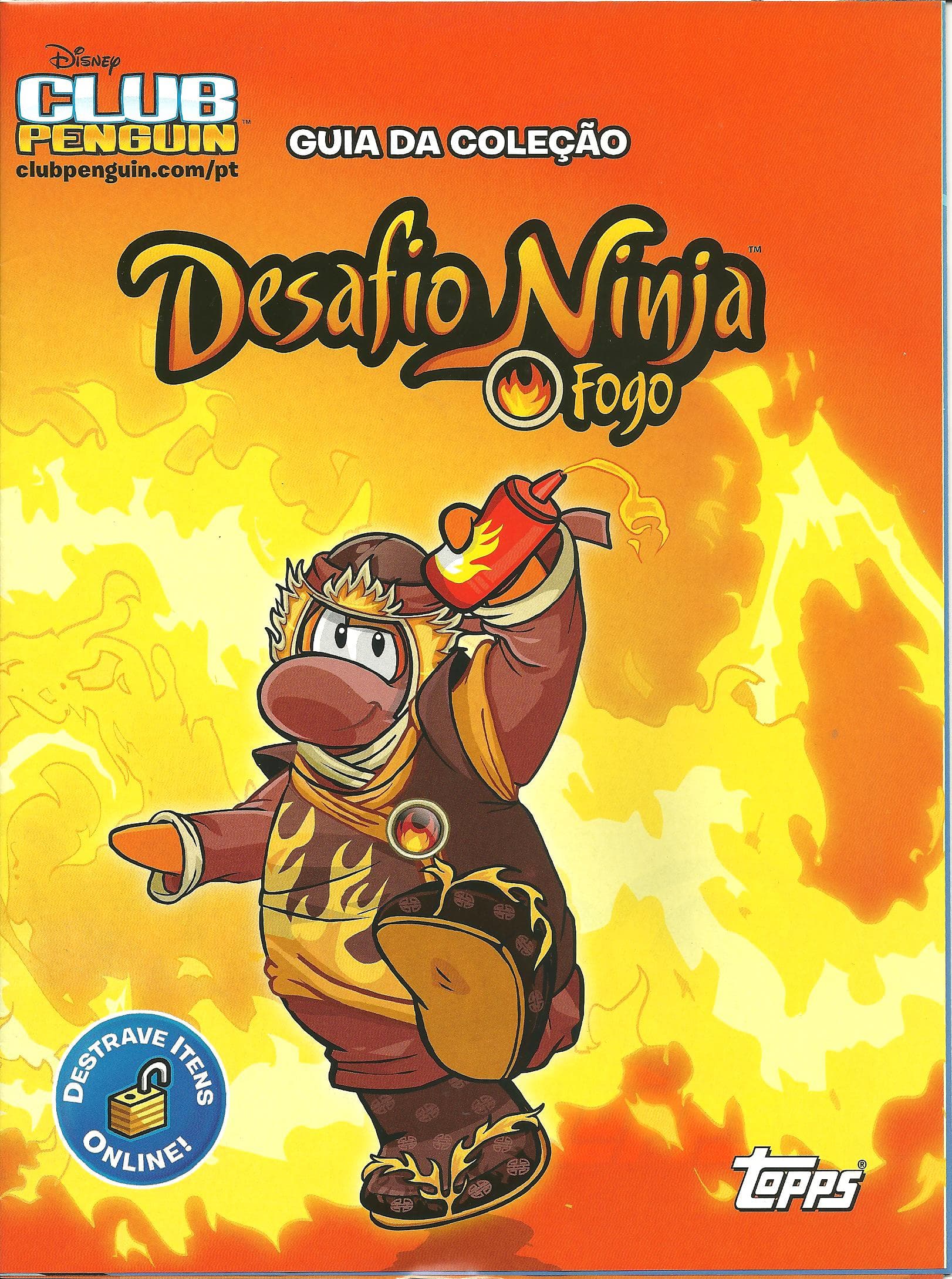 Capa do álbum Club Penguin Desafio Ninja Fogo - Cards
