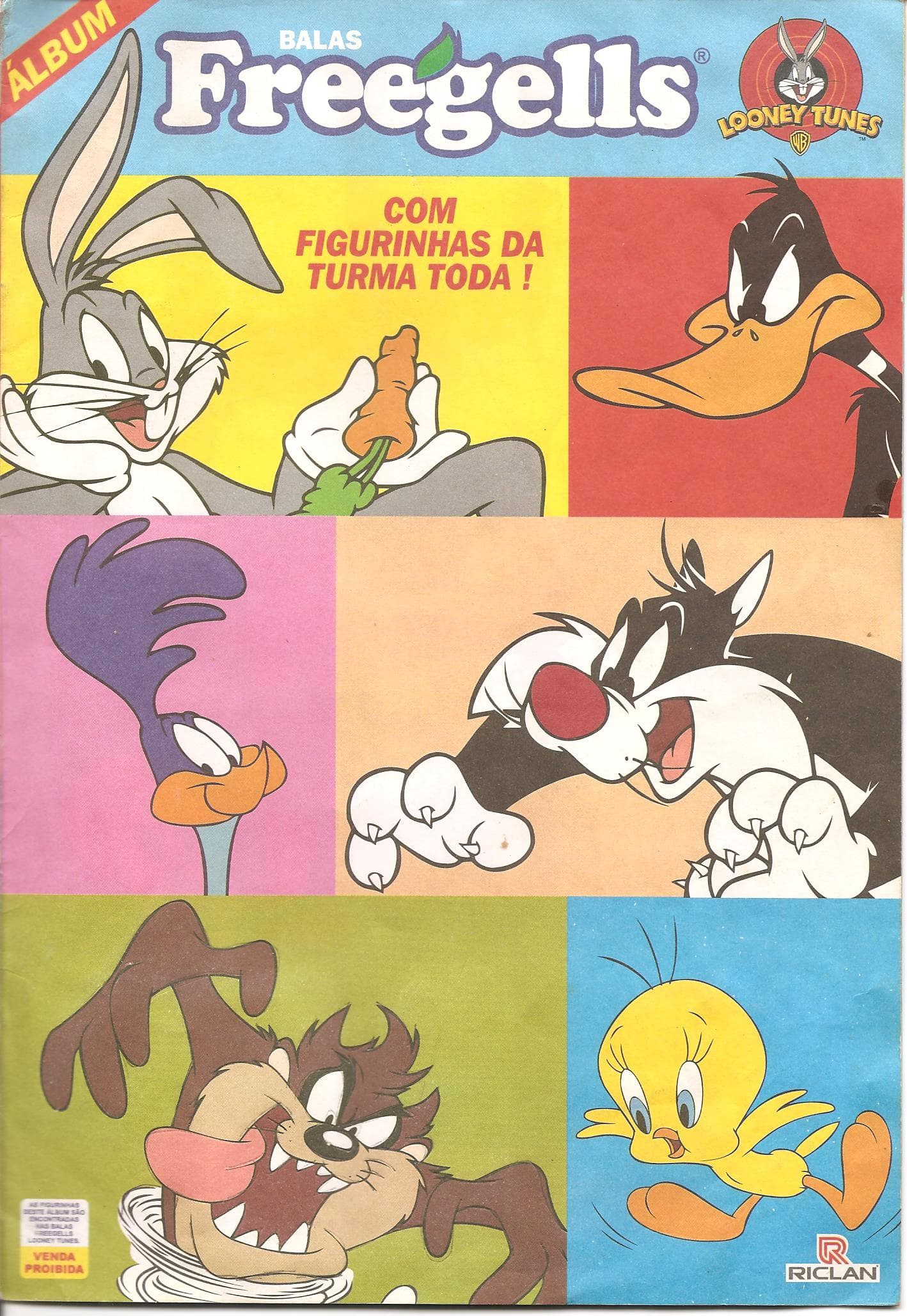 Capa do álbum Balas Freegells Looney Tunes 1999