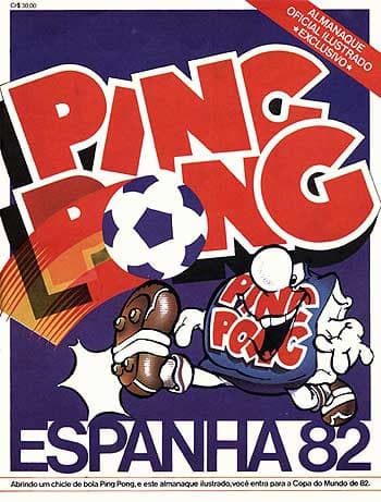 Capa do álbum Chicle de Bola Ping Pong Copa 1982