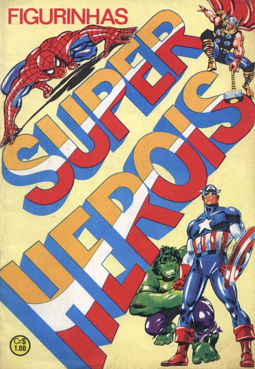 Capa do álbum Figurinhas Super-Heróis