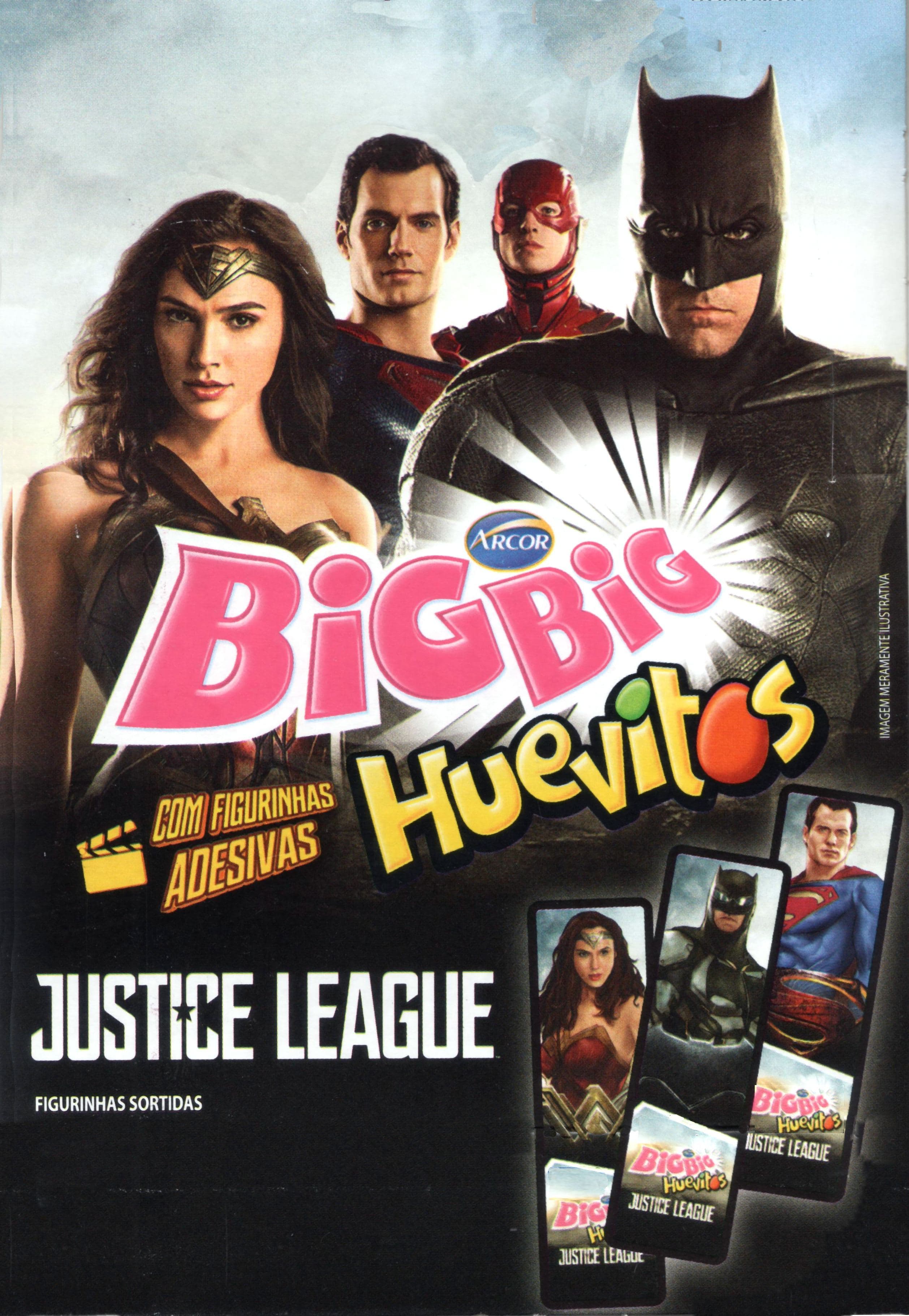 Capa do álbum Chicle de Bola Arcor Big Big Huevitos Justice League