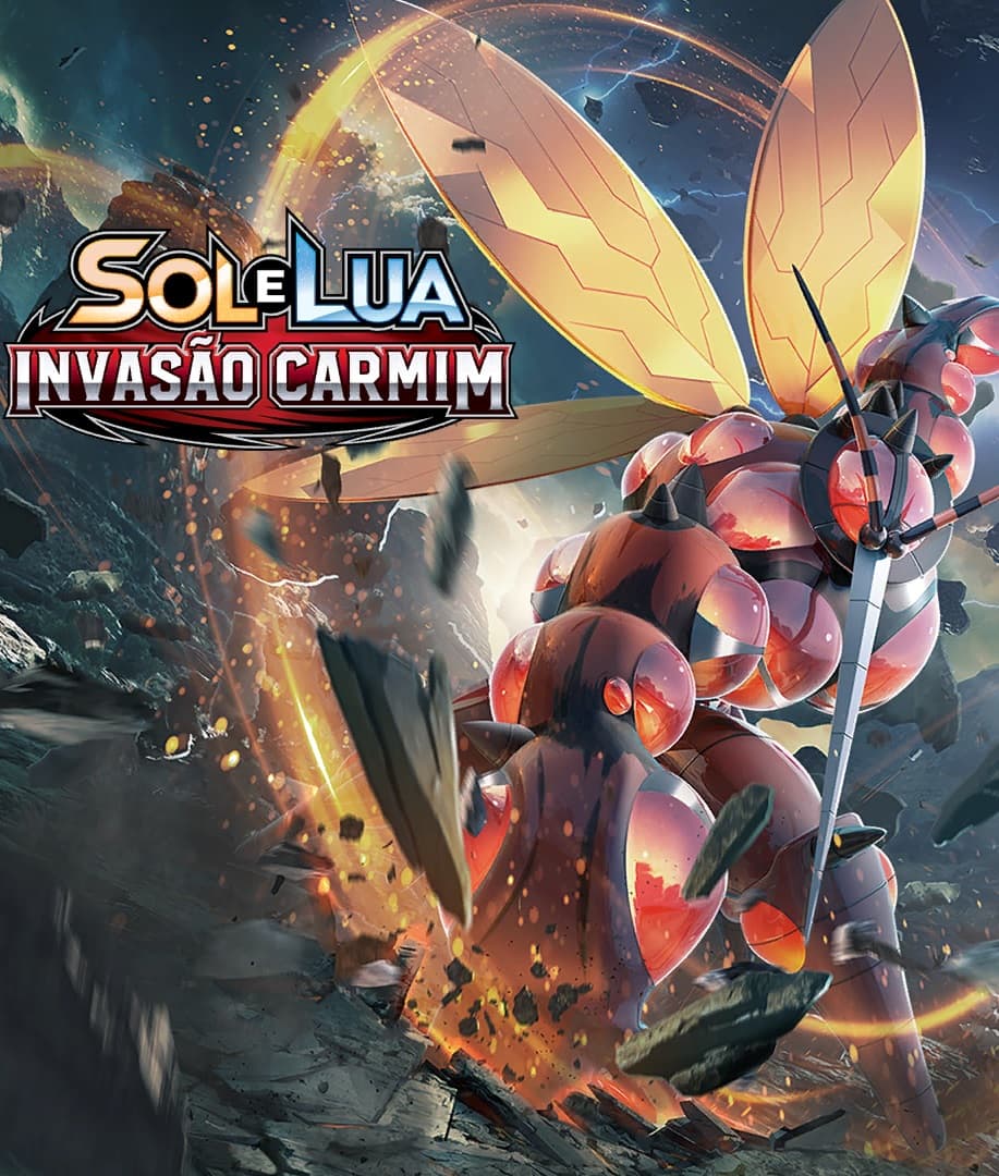 Capa do álbum Pokémon Sol & Lua Invasão Carmim - Cards