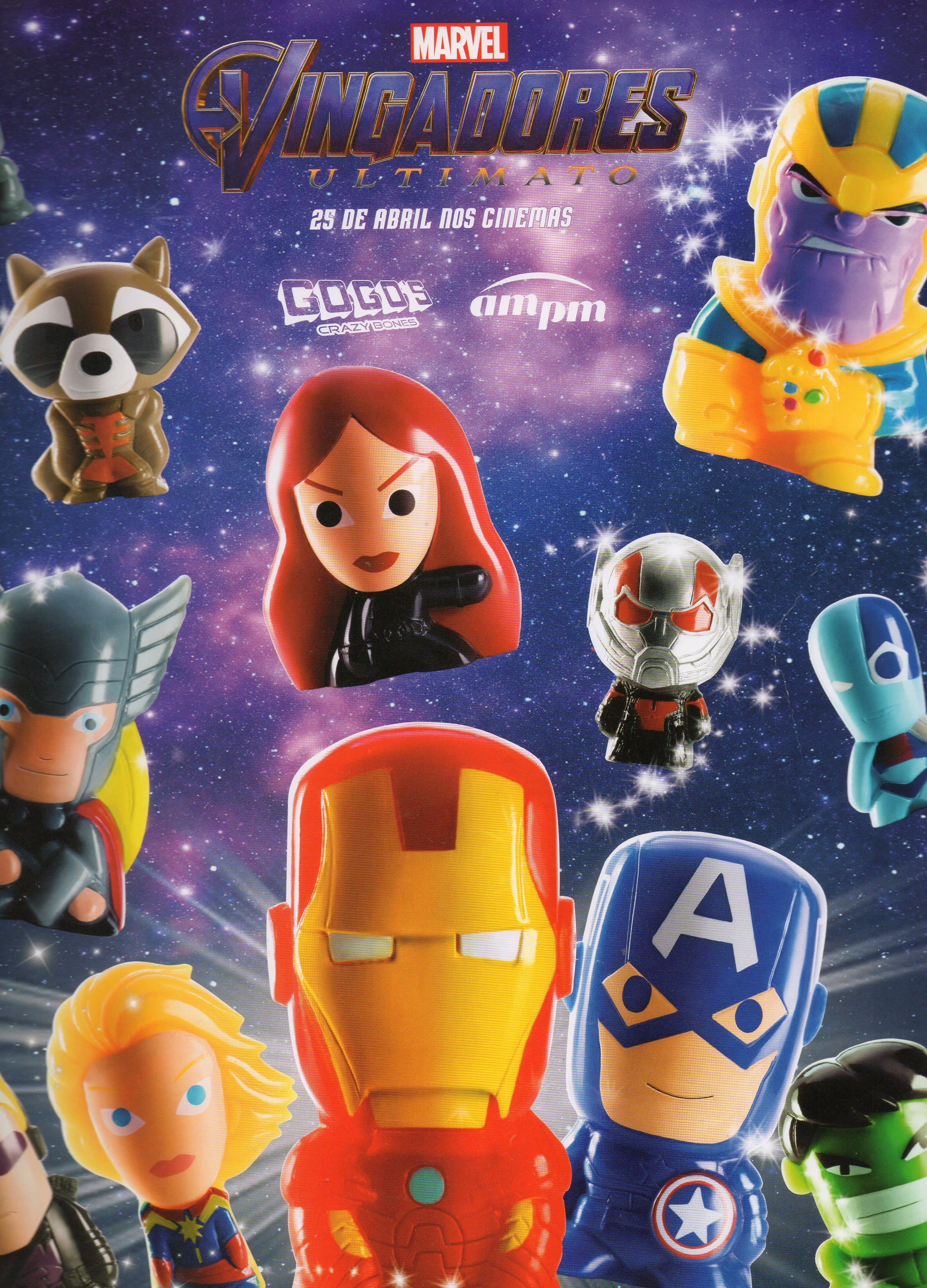 Capa do álbum Gogo's Crazy Bones AM PM Vingadores Ultimato - Bonecos
