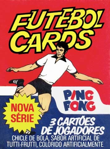 Capa do álbum Chicle de Bola Ping Pong Futebol Cards