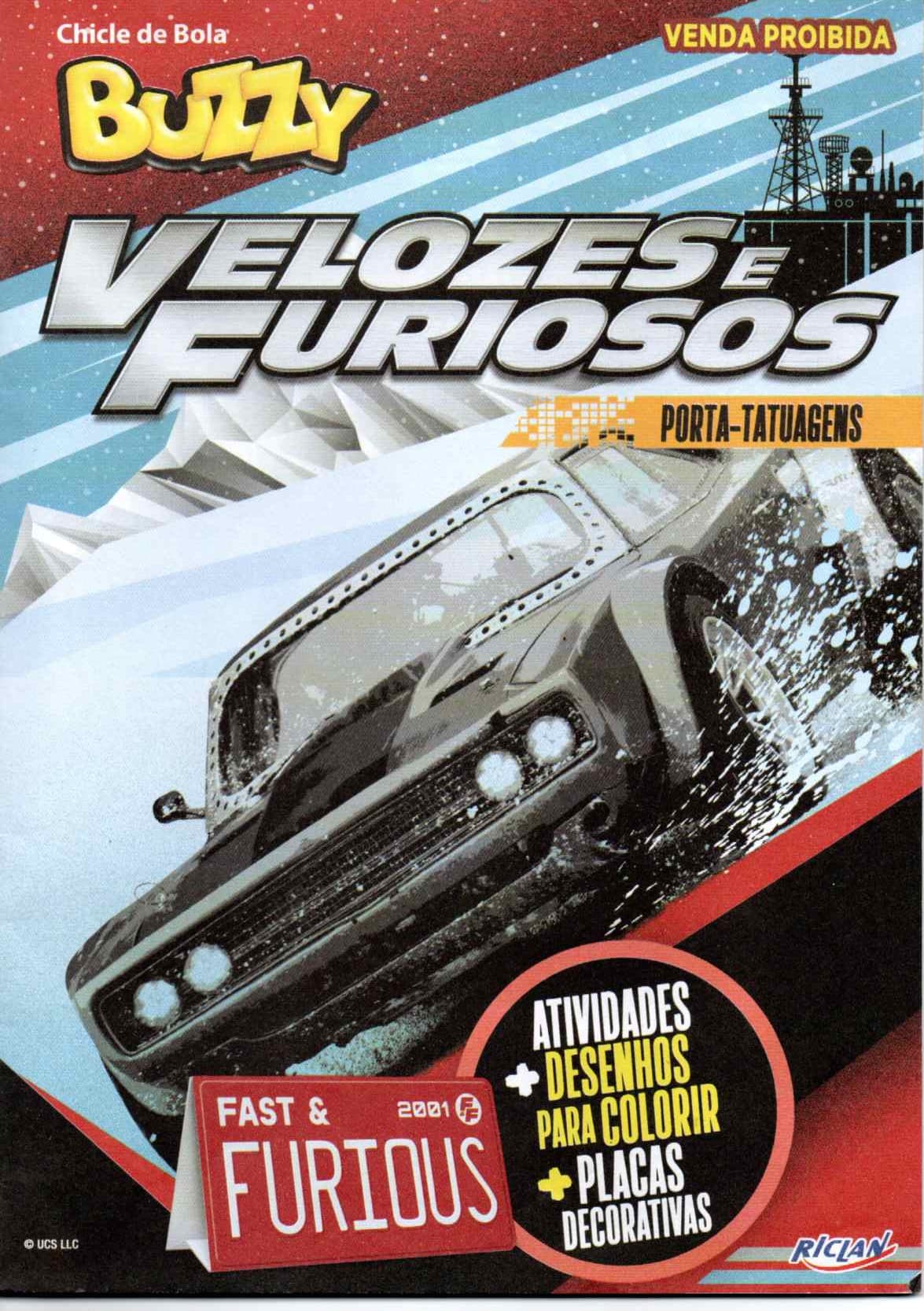 Capa do álbum Chicle de Bola Buzzy Velozes e Furiosos - Porta tatuagem