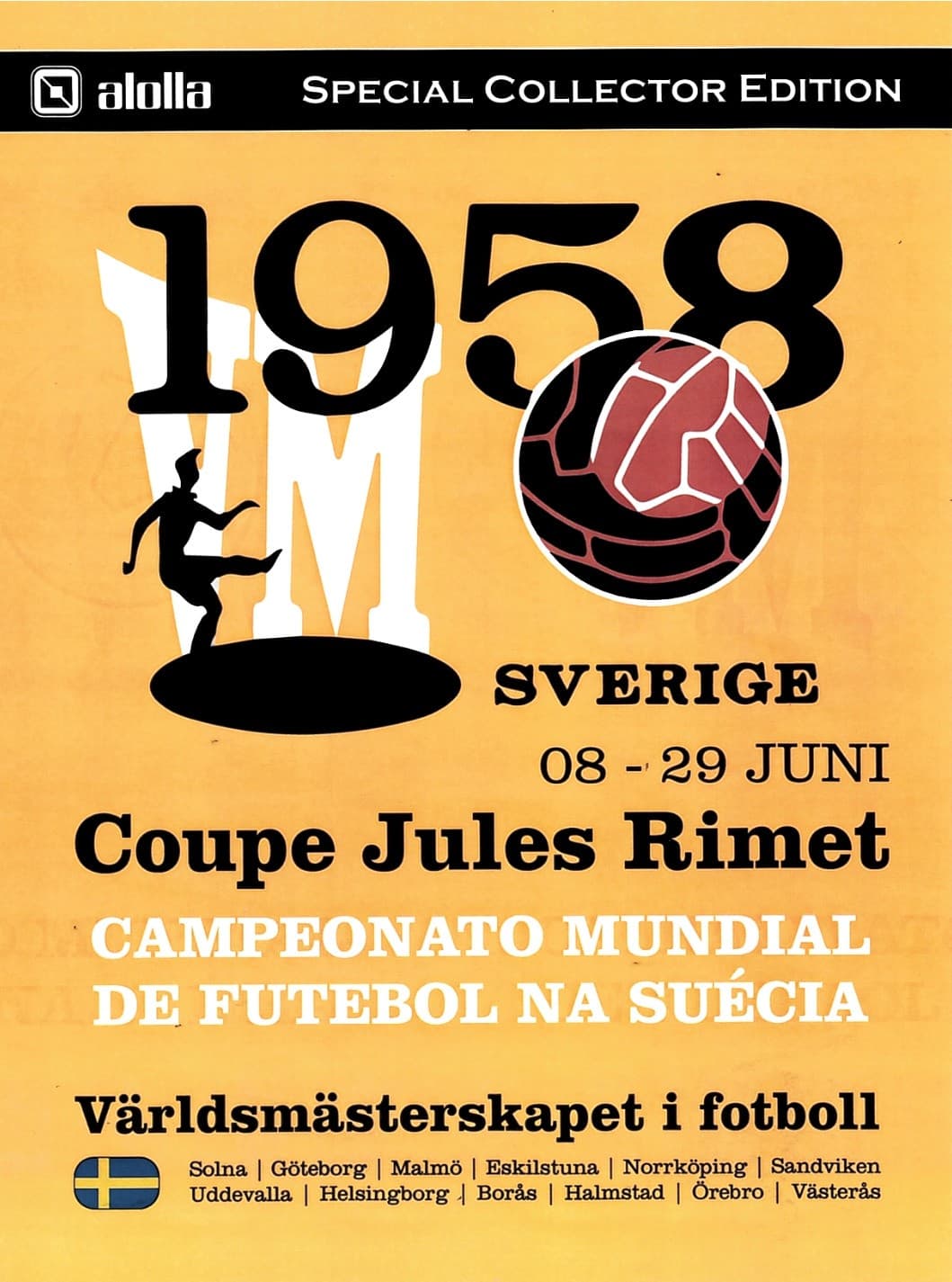 Capa do álbum Campeonato Mundial de Futebol na Suécia 1958