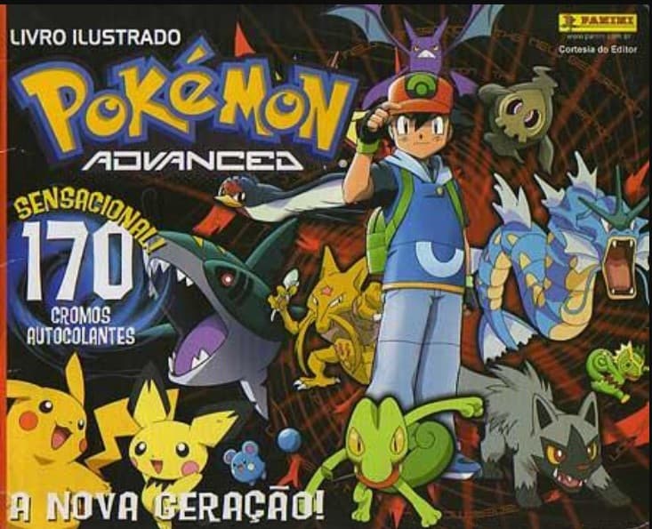 Capa do álbum Pokémon Advanced - Tazos