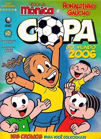 Capa do álbum Turma da Mônica e Ronaldinho Gaúcho Copa do Mundo 2006