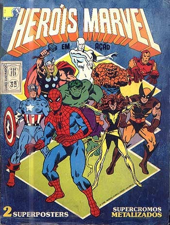 Capa do álbum Heróis Marvel em Ação