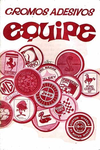 Capa do álbum Cromos Adesivos Equipe
