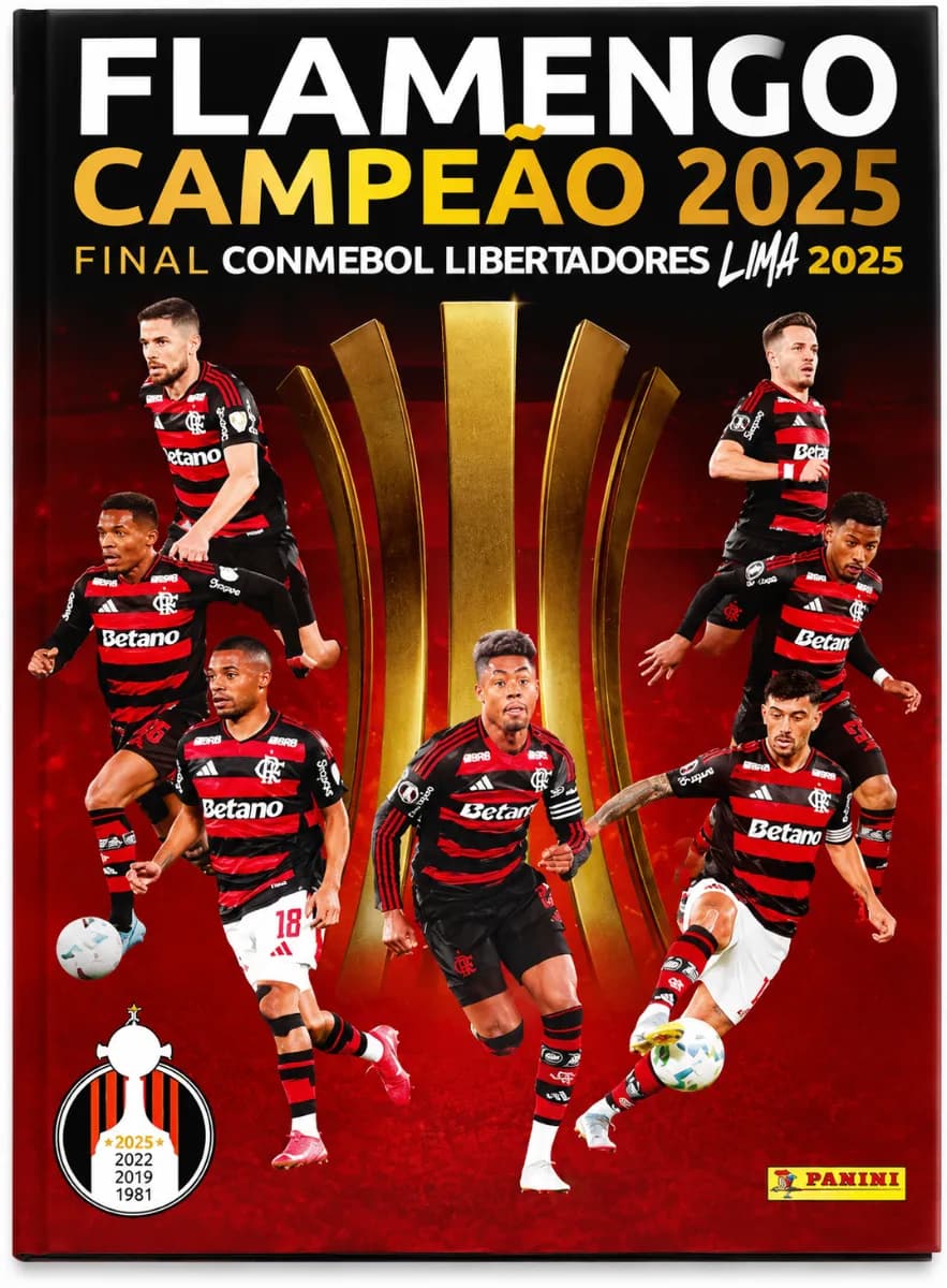 Capa do álbum Copa Libertadores 2025 - Flamengo Campeão