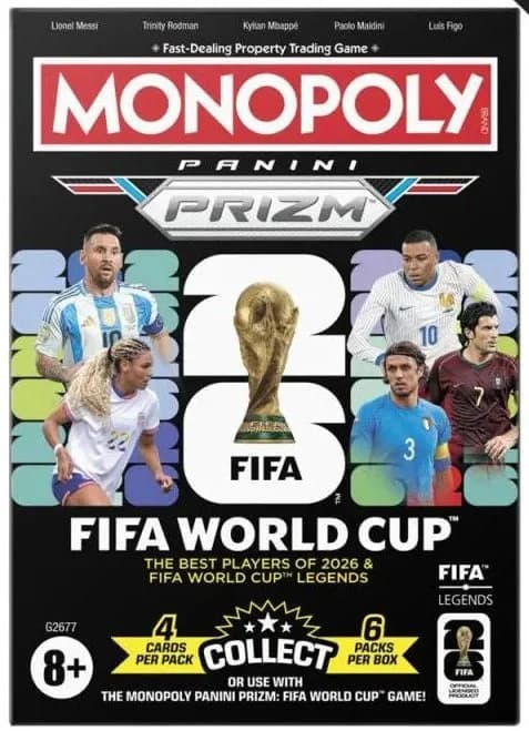 Capa do álbum FIFA World Cup 2026 - Monopoly Gold Cards Prizm